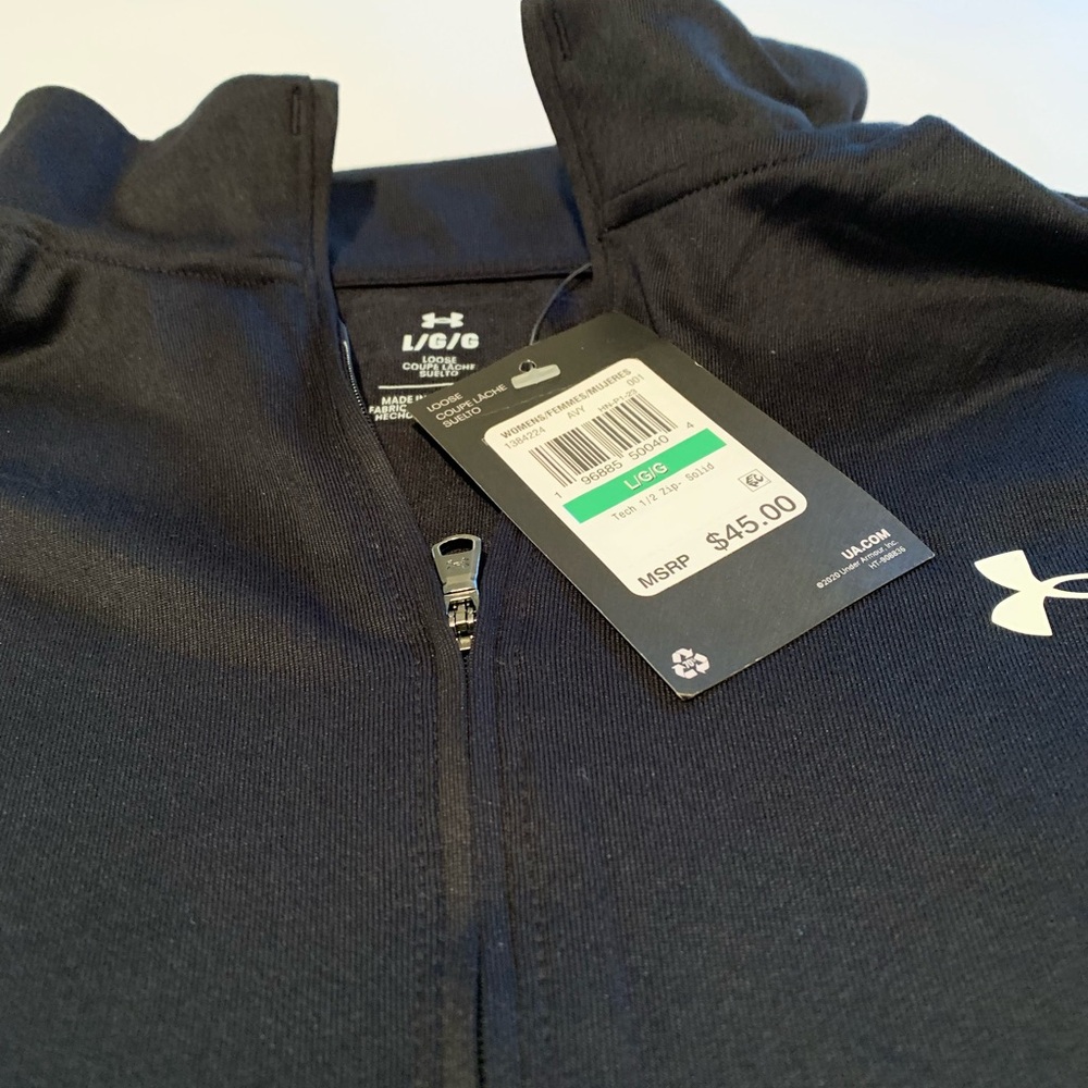 Women’s Under Armour Black Half-Zip Performance Pullover New with Tags sz L